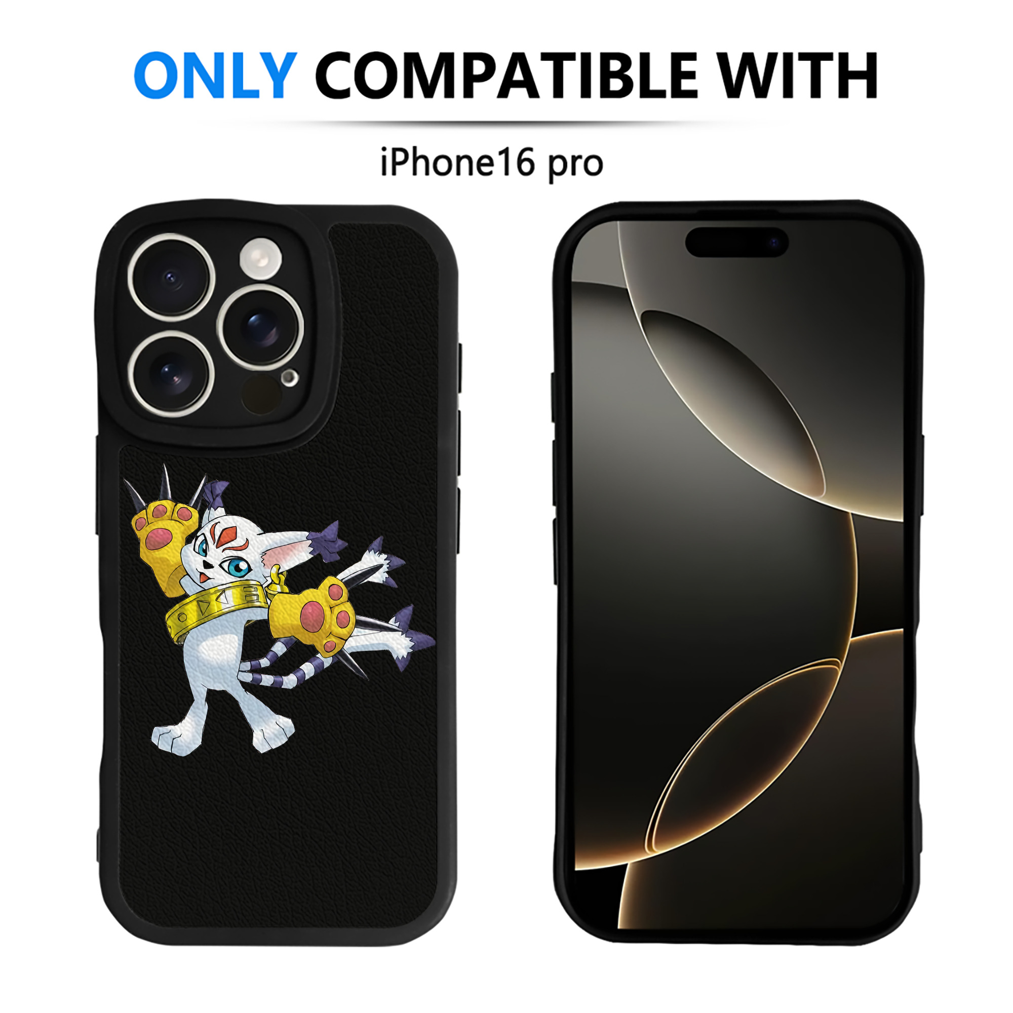 （画像用） Digimon デジタルモンスター/デジモン 【iPhone 16シリーズ対応】シリコンスマホケース（レザー調） 材質：シリコン